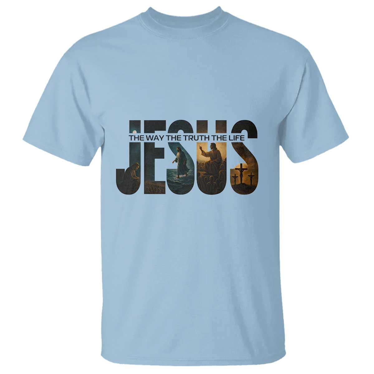 Jesus Christian Bible T Shirt The Way The Truth The Life - Wonder Print Shop
