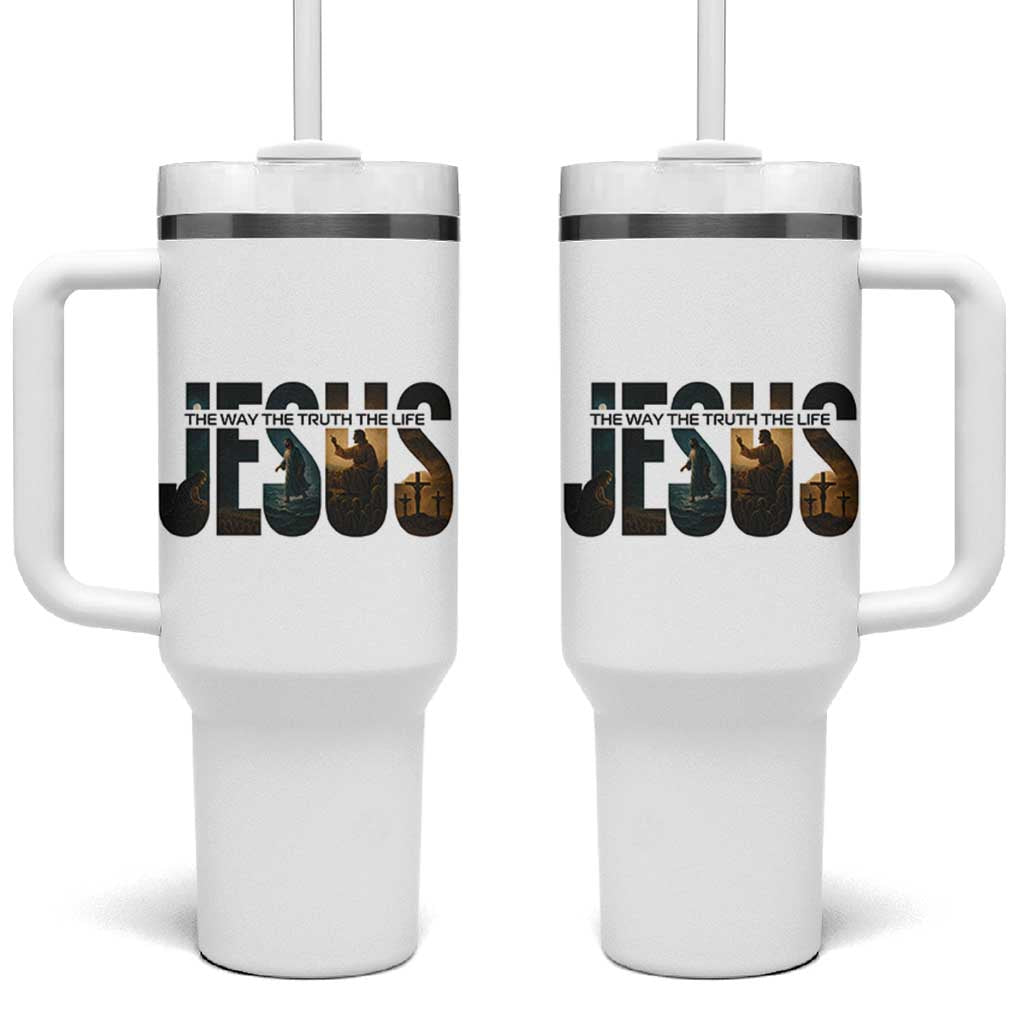 Jesus Christian Bible Tumbler With Handle The Way The Truth The Life - Wonder Print Shop