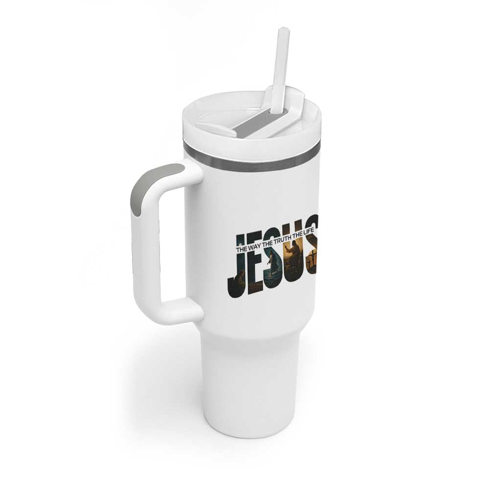 Jesus Christian Bible Tumbler With Handle The Way The Truth The Life - Wonder Print Shop