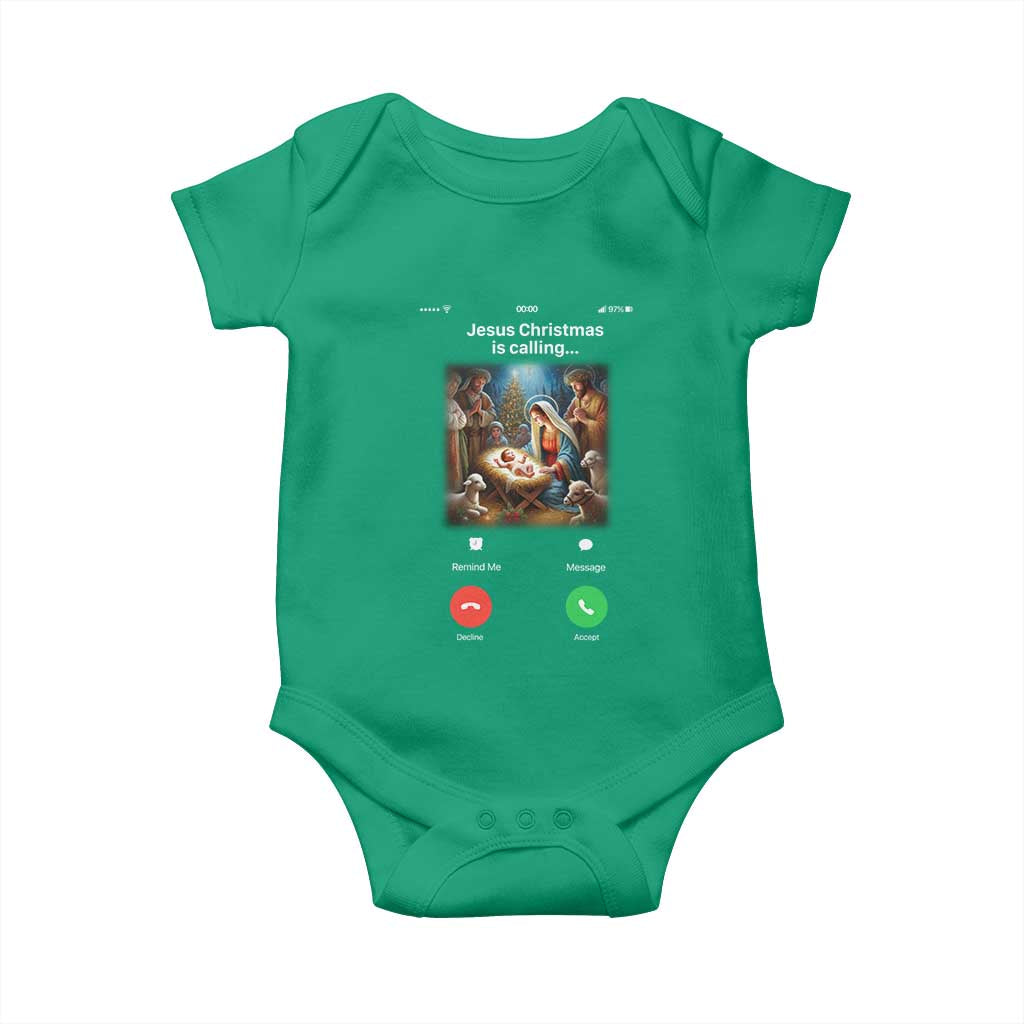 Jesus Christmas Baby Onesie Video Call Nativity Scene Funny Christian Xmas - Wonder Print Shop