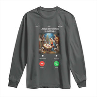 Jesus Christmas Long Sleeve Shirt Video Call Nativity Scene Funny Christian Xmas - Wonder Print Shop
