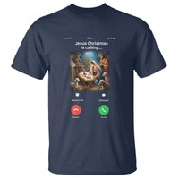 Jesus Christmas T Shirt Video Call Nativity Scene Funny Christian Xmas - Wonder Print Shop
