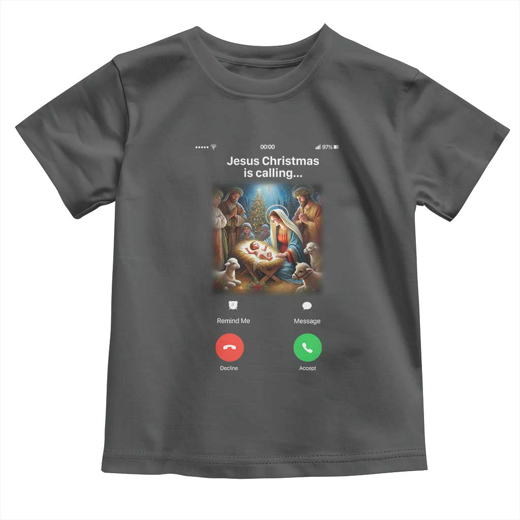 Jesus Christmas Toddler T Shirt Video Call Nativity Scene Funny Christian Xmas - Wonder Print Shop