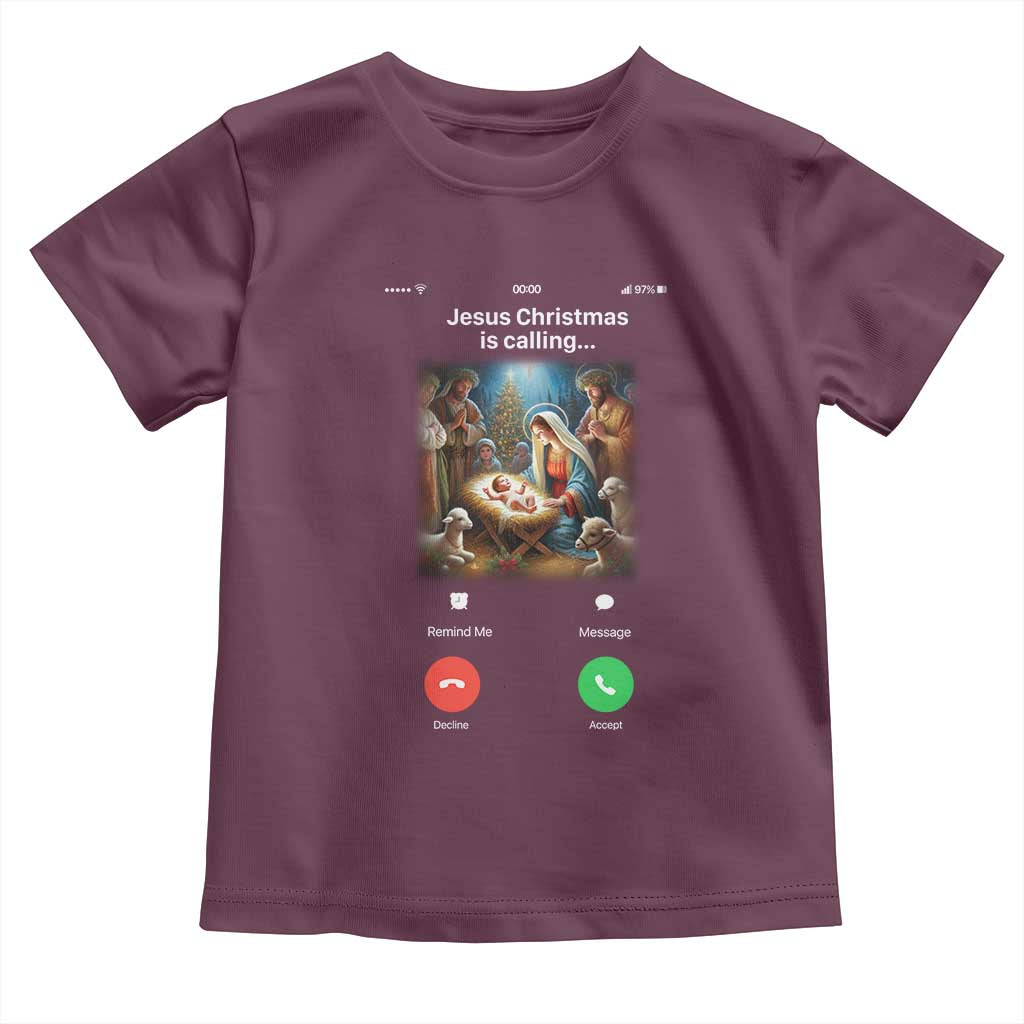 Jesus Christmas Toddler T Shirt Video Call Nativity Scene Funny Christian Xmas - Wonder Print Shop