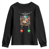 Jesus Christmas Youth Sweatshirt Video Call Nativity Scene Funny Christian Xmas - Wonder Print Shop