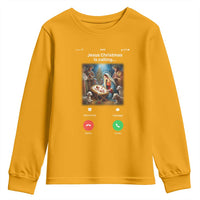 Jesus Christmas Youth Sweatshirt Video Call Nativity Scene Funny Christian Xmas - Wonder Print Shop