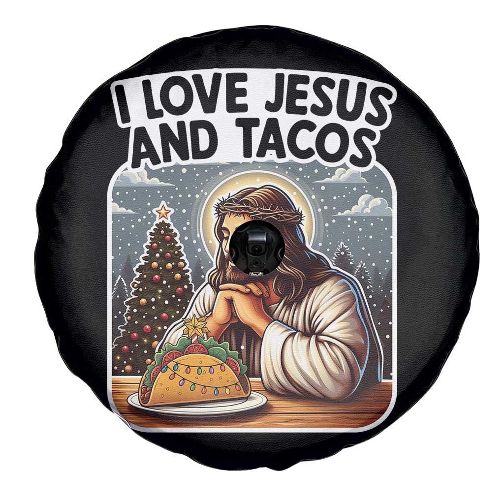 Funny Jesus Christian Christmas Spare Tire Cover I Love Jesus And Tacos - Wonder Print Shop