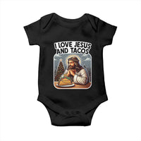 Funny Jesus Christian Christmas Baby Onesie I Love Jesus And Tacos - Wonder Print Shop