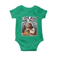 Funny Jesus Christian Christmas Baby Onesie I Love Jesus And Tacos - Wonder Print Shop
