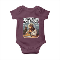 Funny Jesus Christian Christmas Baby Onesie I Love Jesus And Tacos - Wonder Print Shop