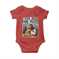 Funny Jesus Christian Christmas Baby Onesie I Love Jesus And Tacos - Wonder Print Shop