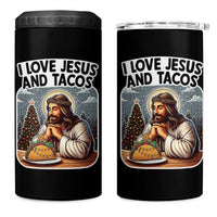 Funny Jesus Christian Christmas 4 in 1 Can Cooler Tumbler I Love Jesus And Tacos - Wonder Print Shop
