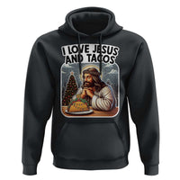 Funny Jesus Christian Christmas Hoodie I Love Jesus And Tacos - Wonder Print Shop
