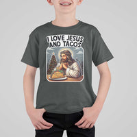 Funny Jesus Christian Christmas T Shirt For Kid I Love Jesus And Tacos - Wonder Print Shop