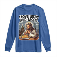 Funny Jesus Christian Christmas Long Sleeve Shirt I Love Jesus And Tacos - Wonder Print Shop
