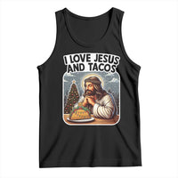 Funny Jesus Christian Christmas Tank Top I Love Jesus And Tacos - Wonder Print Shop