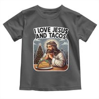 Funny Jesus Christian Christmas Toddler T Shirt I Love Jesus And Tacos - Wonder Print Shop