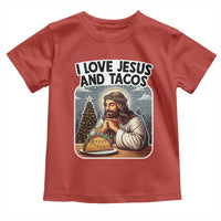 Funny Jesus Christian Christmas Toddler T Shirt I Love Jesus And Tacos - Wonder Print Shop