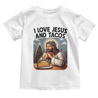 Funny Jesus Christian Christmas Toddler T Shirt I Love Jesus And Tacos - Wonder Print Shop