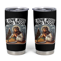 Funny Jesus Christian Christmas Tumbler Cup I Love Jesus And Tacos - Wonder Print Shop