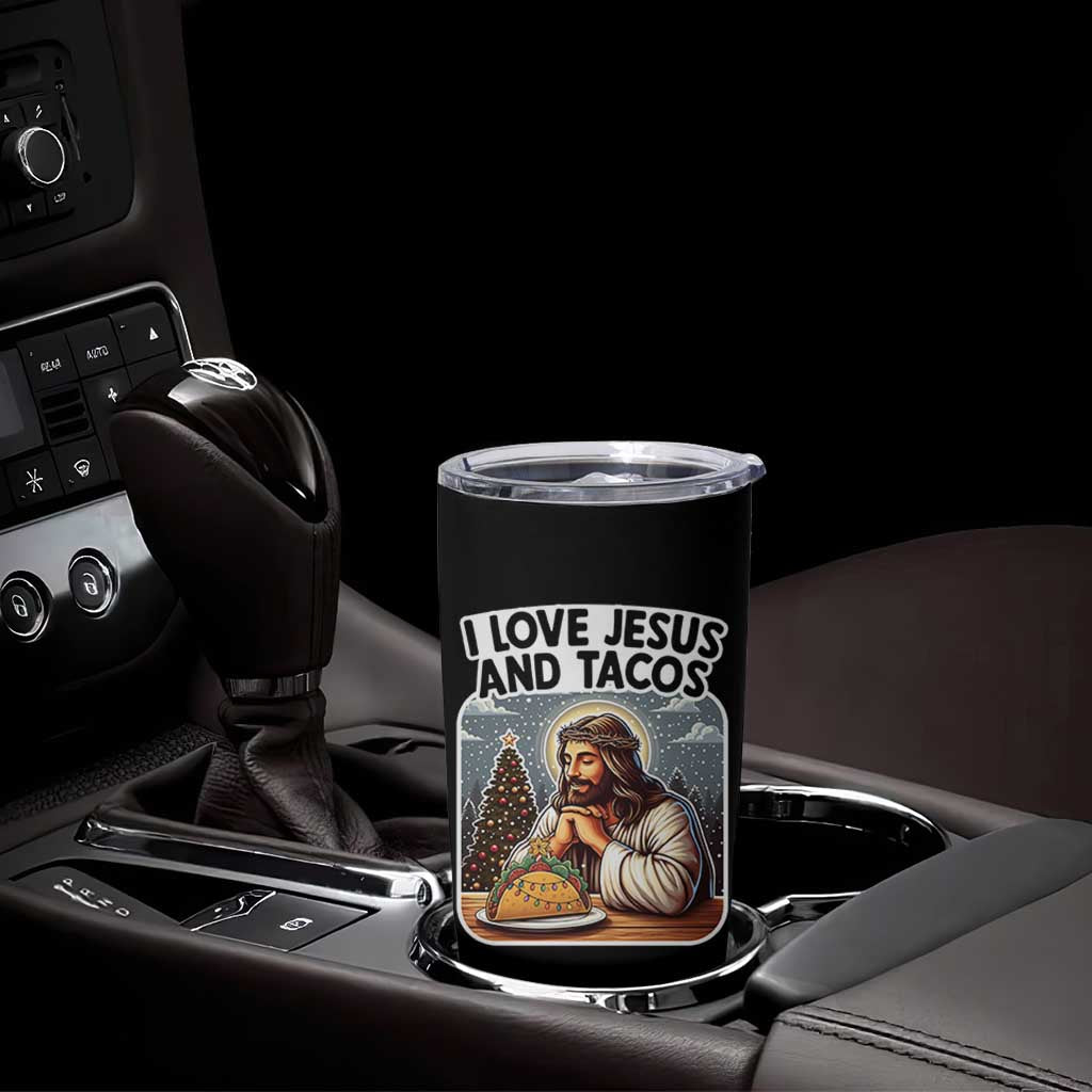 Funny Jesus Christian Christmas Tumbler Cup I Love Jesus And Tacos - Wonder Print Shop