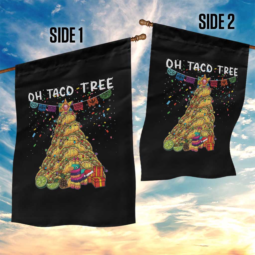 Taco Christmas Tree Garden Flag Funny Xmas Foodie Mexican - Wonder Print Shop