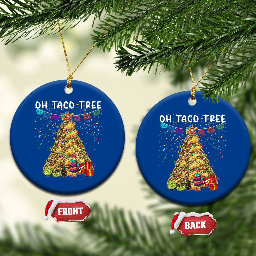 Taco Xmas Tree Ceramic Ornament Funny Xmas Foodie Mexican - Wonder Print Shop