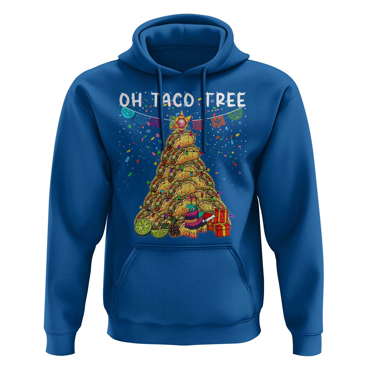 Taco Christmas Tree Hoodie Funny Xmas Foodie Mexican - Wonder Print Shop