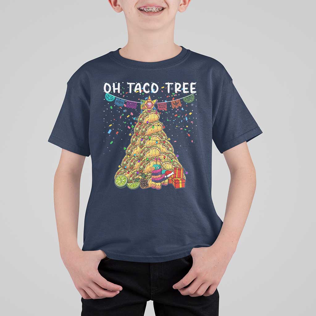 Taco Christmas Tree T Shirt For Kid Funny Xmas Foodie Mexican - Wonder Print Shop