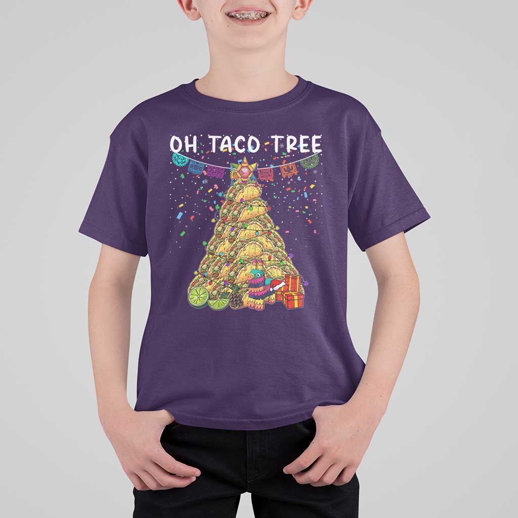 Taco Christmas Tree T Shirt For Kid Funny Xmas Foodie Mexican - Wonder Print Shop