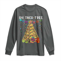 Taco Christmas Tree Long Sleeve Shirt Funny Xmas Foodie Mexican - Wonder Print Shop
