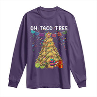 Taco Christmas Tree Long Sleeve Shirt Funny Xmas Foodie Mexican - Wonder Print Shop