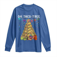 Taco Christmas Tree Long Sleeve Shirt Funny Xmas Foodie Mexican - Wonder Print Shop