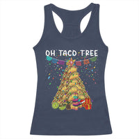Taco Christmas Tree Racerback Tank Top Funny Xmas Foodie Mexican - Wonder Print Shop