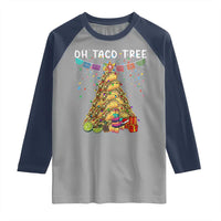 Taco Christmas Tree Raglan Shirt Funny Xmas Foodie Mexican - undefined