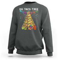 Taco Christmas Tree Sweatshirt Funny Xmas Foodie Mexican - Wonder Print Shop