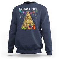 Taco Christmas Tree Sweatshirt Funny Xmas Foodie Mexican - Wonder Print Shop
