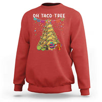 Taco Christmas Tree Sweatshirt Funny Xmas Foodie Mexican - Wonder Print Shop