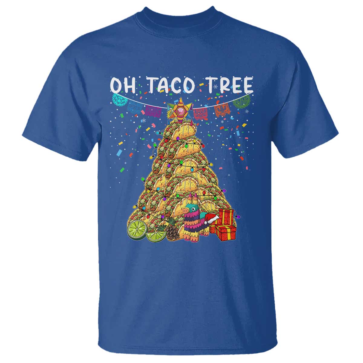 Taco Christmas Tree T Shirt Funny Xmas Foodie Mexican - Wonder Print Shop