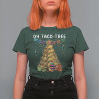 Taco Christmas Tree T Shirt For Women Funny Xmas Foodie Mexican - Wonder Print Shop
