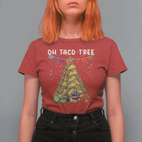 Taco Christmas Tree T Shirt For Women Funny Xmas Foodie Mexican - Wonder Print Shop