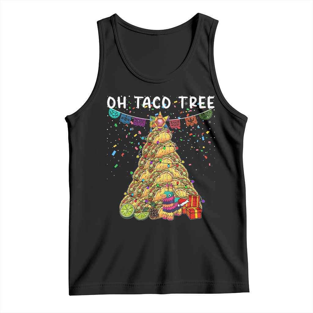 Taco Christmas Tree Tank Top Funny Xmas Foodie Mexican - Wonder Print Shop