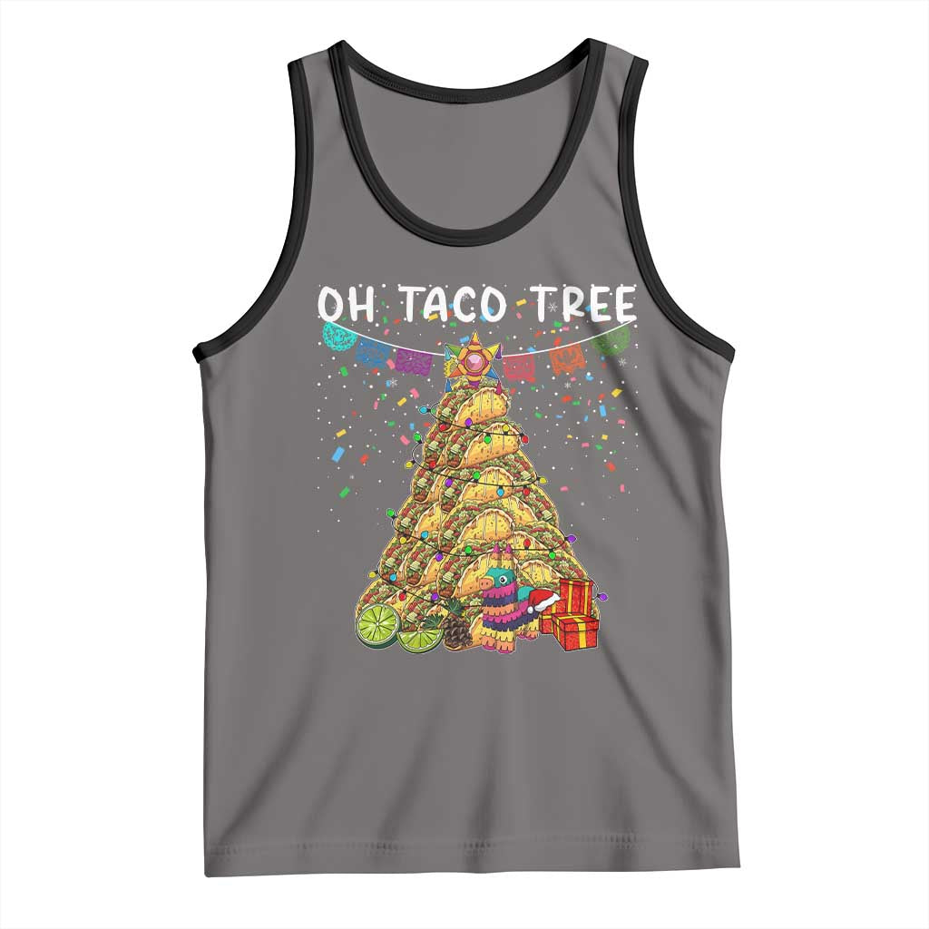 Taco Christmas Tree Tank Top Funny Xmas Foodie Mexican - Wonder Print Shop