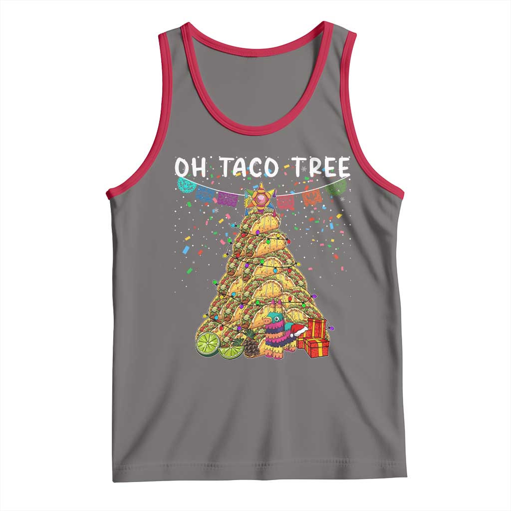 Taco Christmas Tree Tank Top Funny Xmas Foodie Mexican - Wonder Print Shop