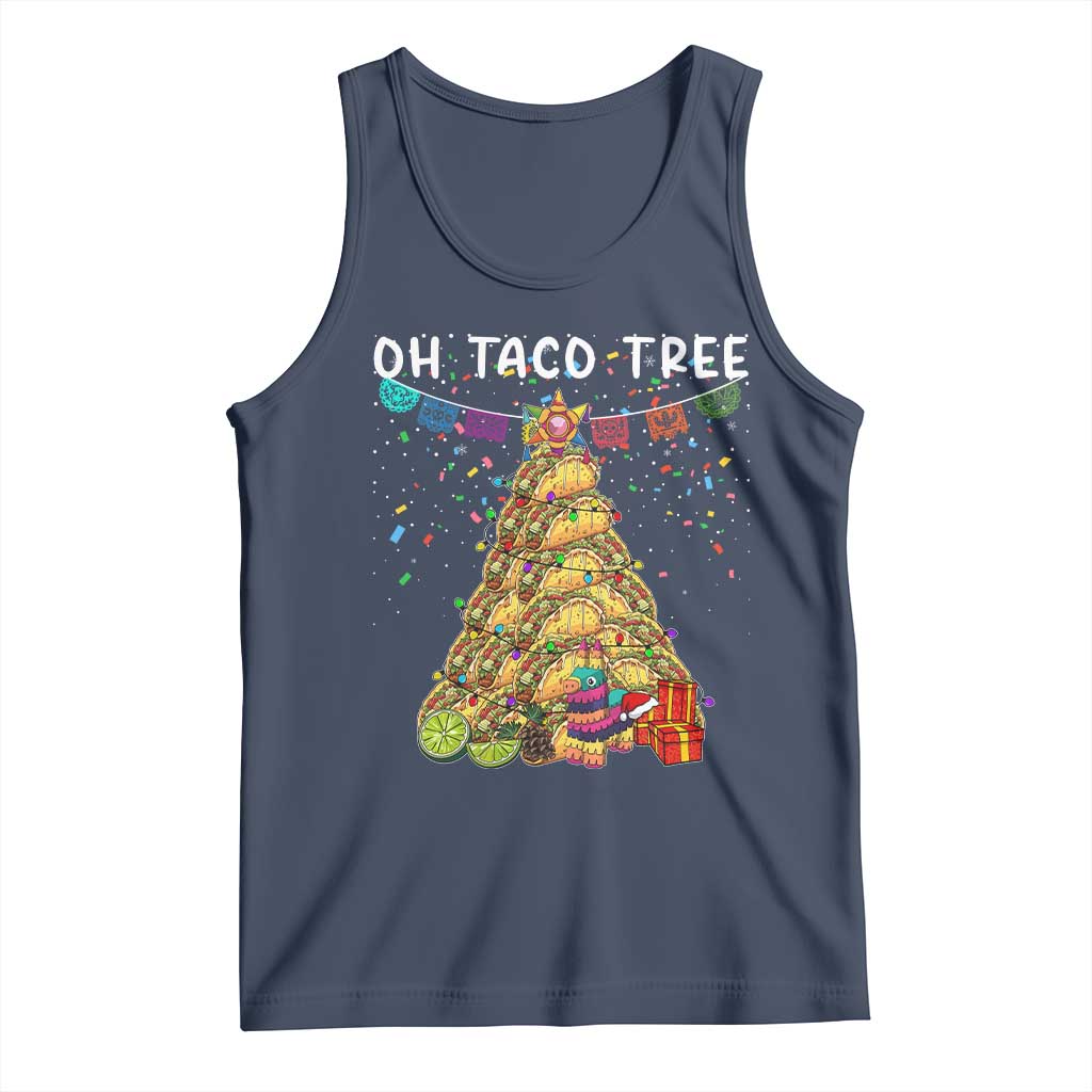 Taco Christmas Tree Tank Top Funny Xmas Foodie Mexican - Wonder Print Shop