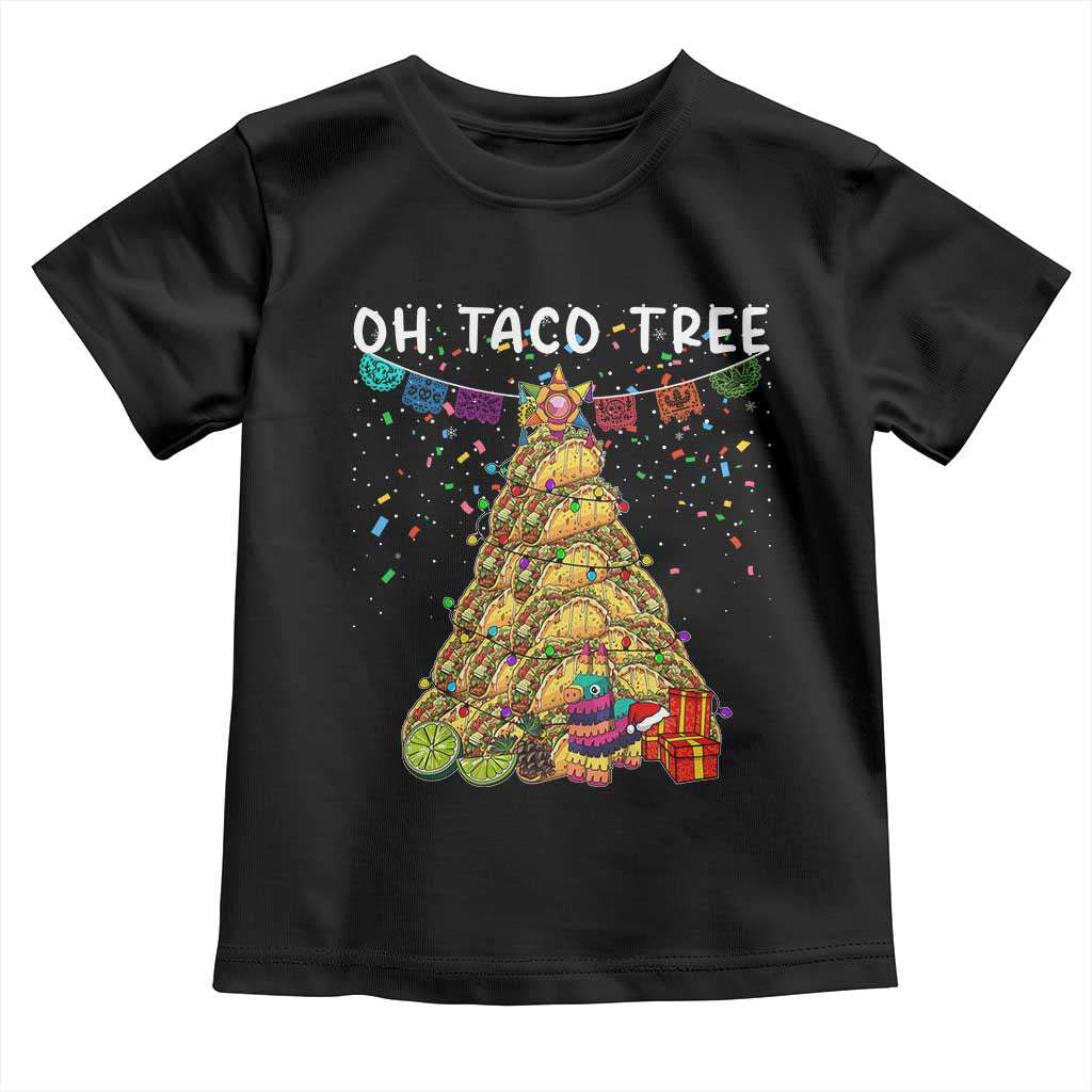 Taco Christmas Tree Toddler T Shirt Funny Xmas Foodie Mexican - Wonder Print Shop