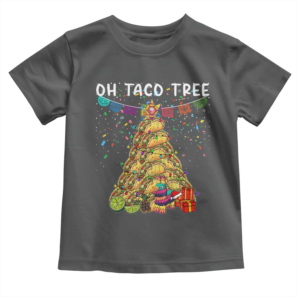 Taco Christmas Tree Toddler T Shirt Funny Xmas Foodie Mexican - Wonder Print Shop