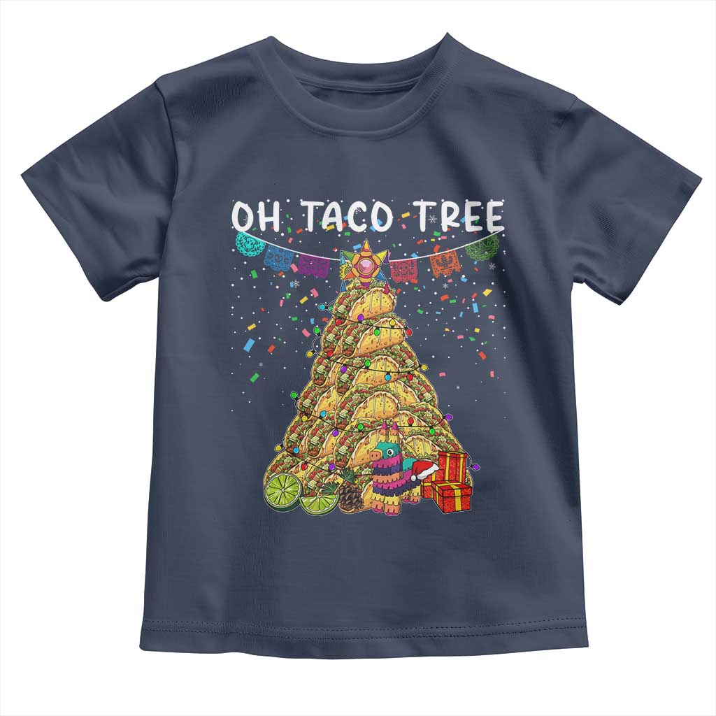 Taco Christmas Tree Toddler T Shirt Funny Xmas Foodie Mexican - Wonder Print Shop