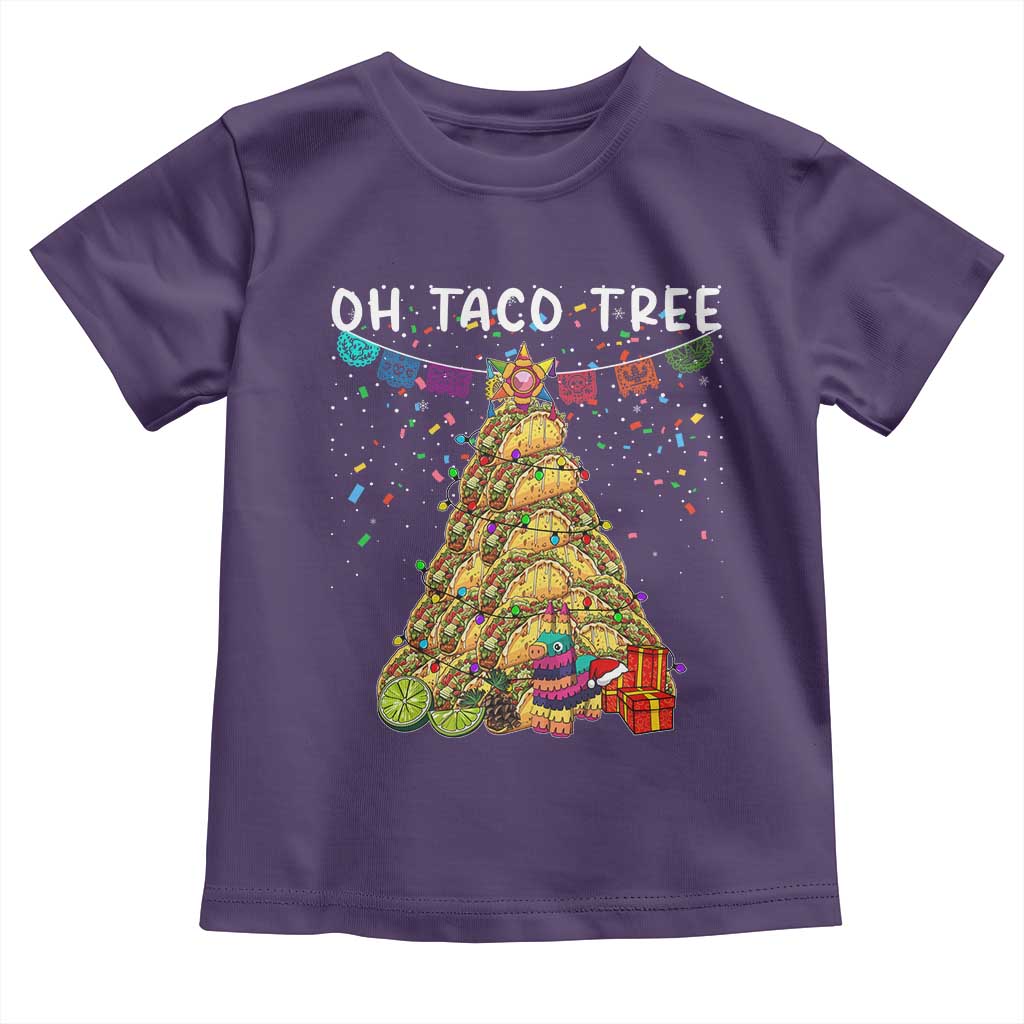 Taco Christmas Tree Toddler T Shirt Funny Xmas Foodie Mexican - Wonder Print Shop