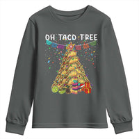 Taco Christmas Tree Youth Sweatshirt Funny Xmas Foodie Mexican - Wonder Print Shop